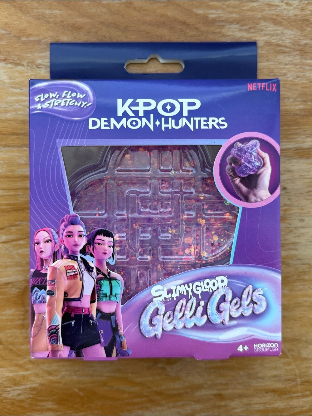 KPOP Demon Hunters Slimy Gloop Gelli Gels Sensory Toy - Purple
